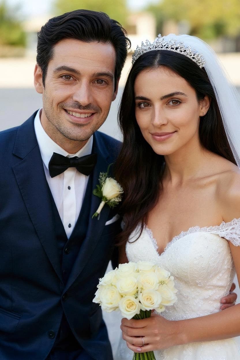 A Couple Wedding Dress Groom Reimagix