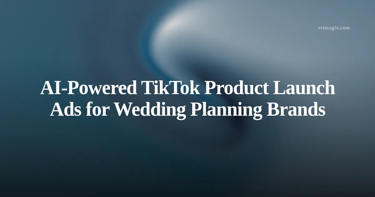 Screenshot of TikTok AI-powered product launch ad dashboard showcasing wedding planning products