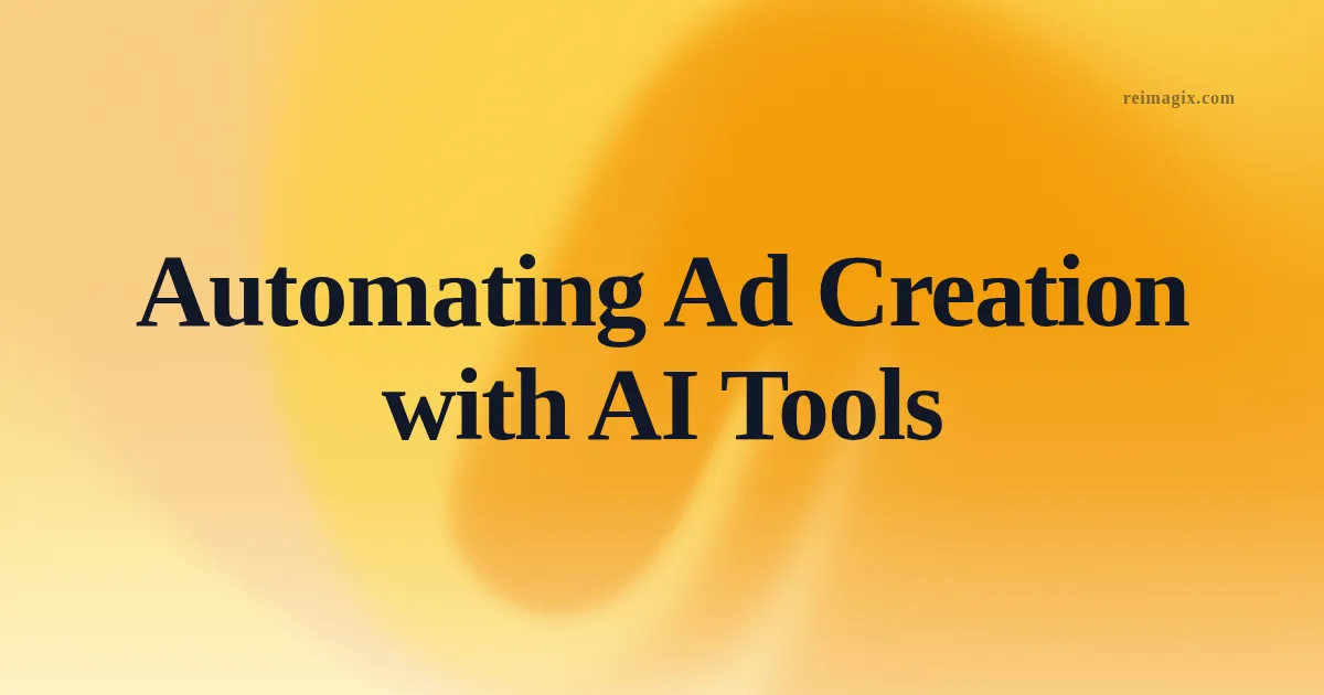 Automating Ad Creation with AI Tools
