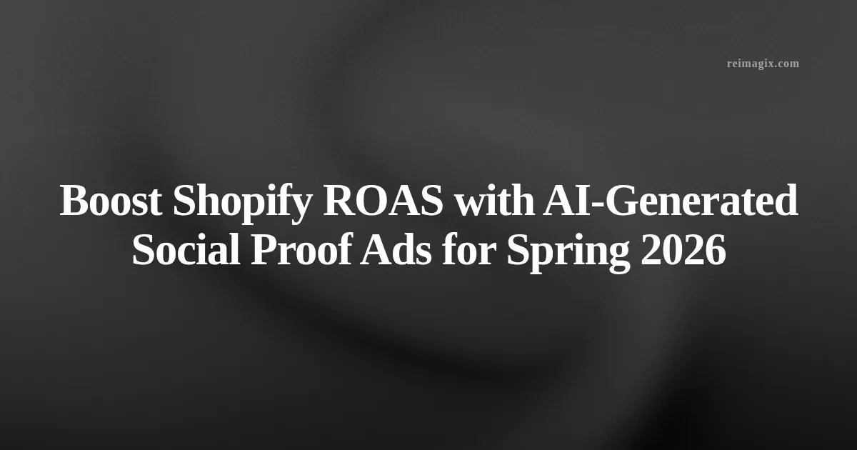 Screenshot of AI-generated social proof ad on a Shopify store for a spring 2026 campaign