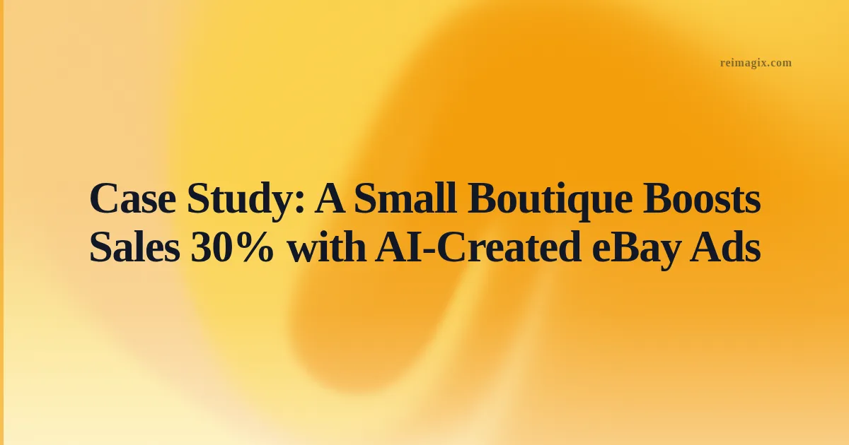 Case Study: A Small Boutique Boosts Sales 30% with AI‑Created eBay Ads