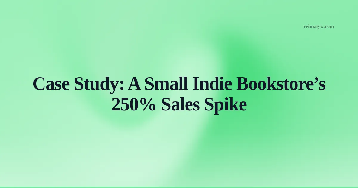 Case Study: A Small Indie Bookstore’s 250% Sales Spike