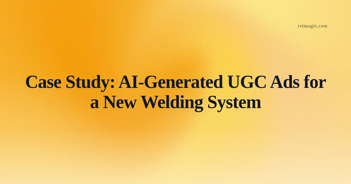 Case Study: AI‑Generated UGC Ads for a New Welding System
