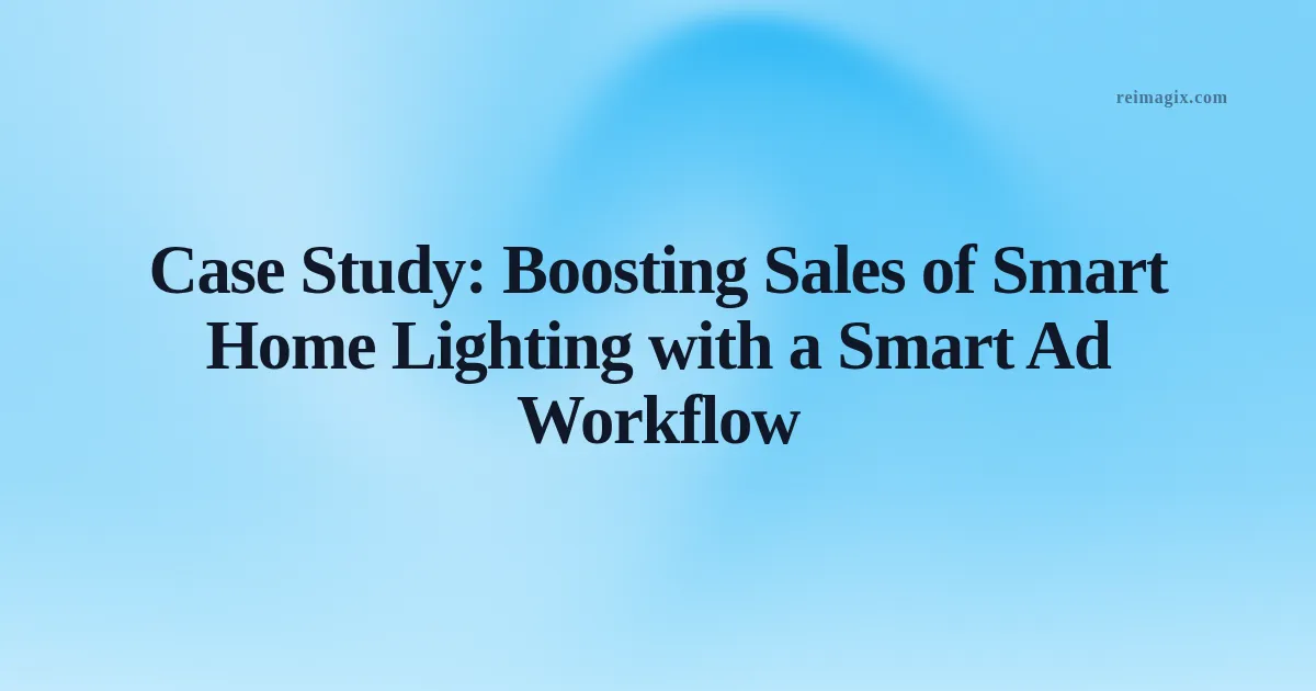 Case Study: Boosting Sales of Smart Home Lighting with a Smart Ad Workflow