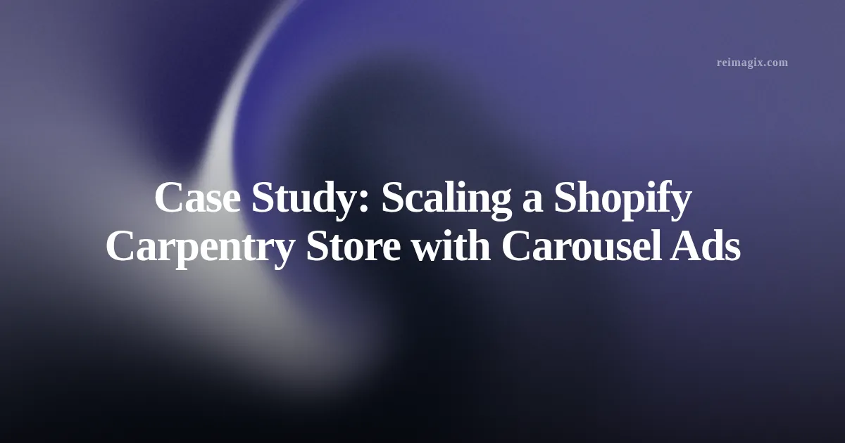 Case Study: Scaling a Shopify Carpentry Store with Carousel Ads