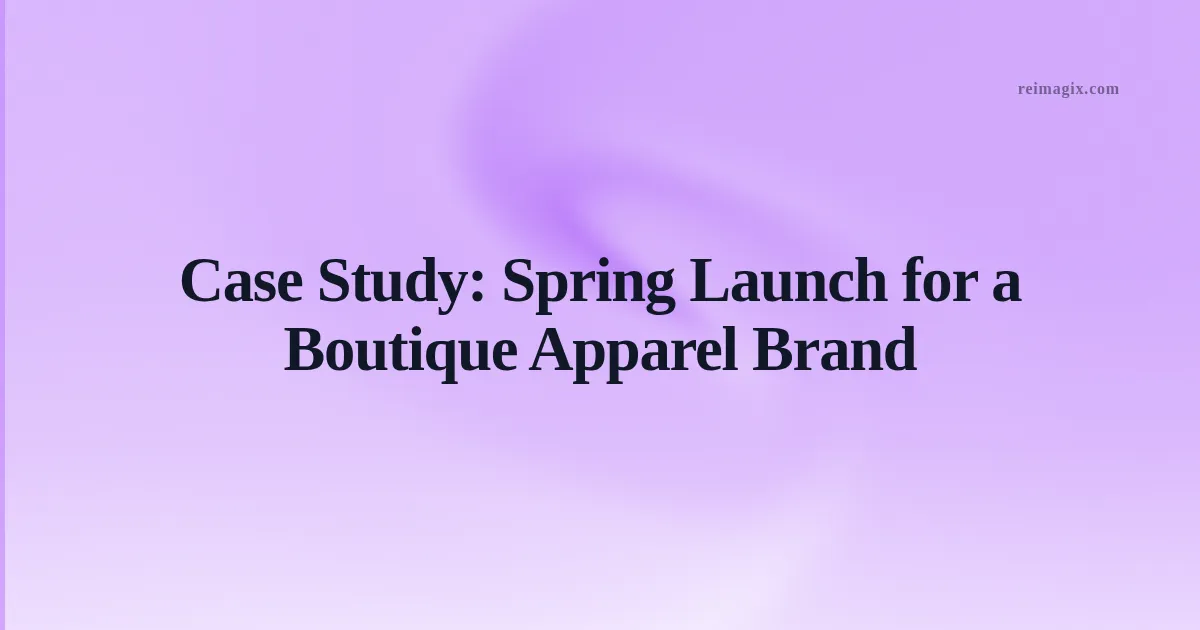 Case Study: Spring Launch for a Boutique Apparel Brand