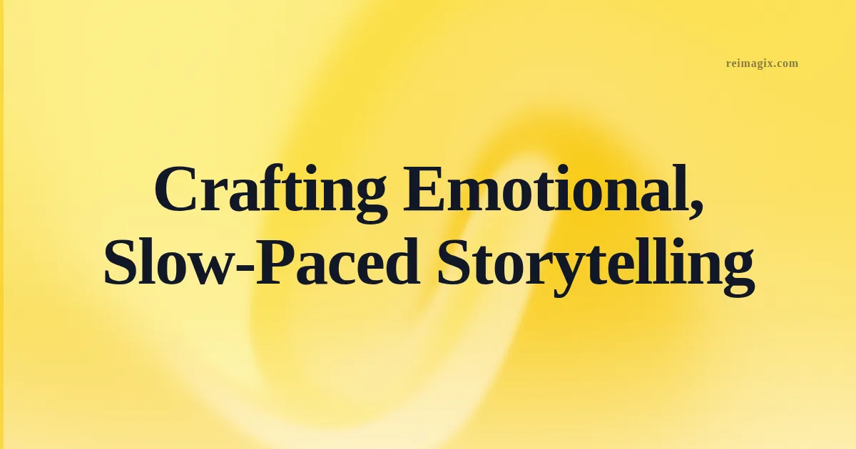 Crafting Emotional, Slow‑Paced Storytelling