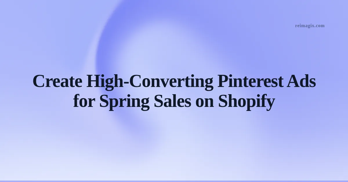Screenshot of a Shopify product page displayed in a mobile‑first video Pinterest ad with AI‑generated shoppable overlay for a spring sale