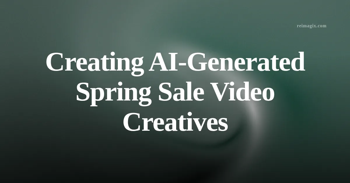 Creating AI‑Generated Spring Sale Video Creatives