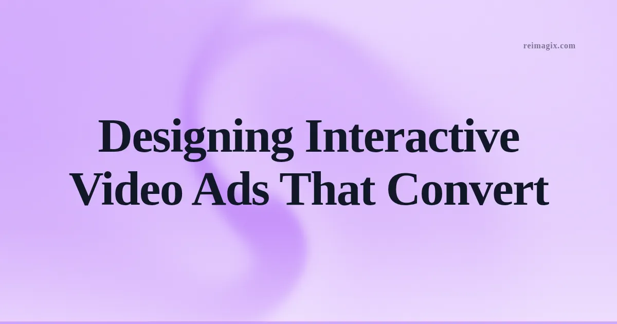Designing Interactive Video Ads That Convert