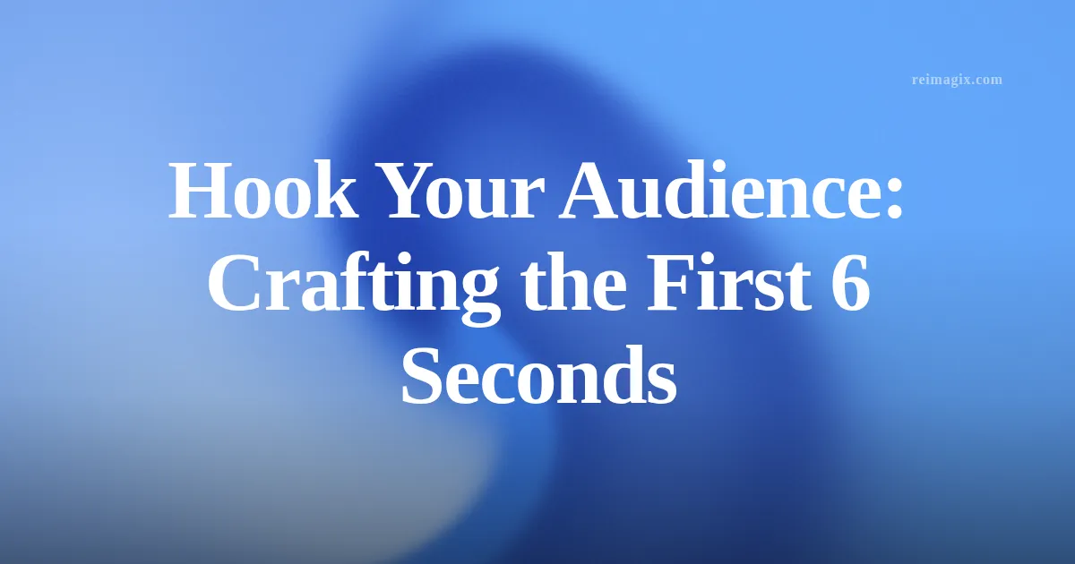 Hook Your Audience: Crafting the First 6 Seconds