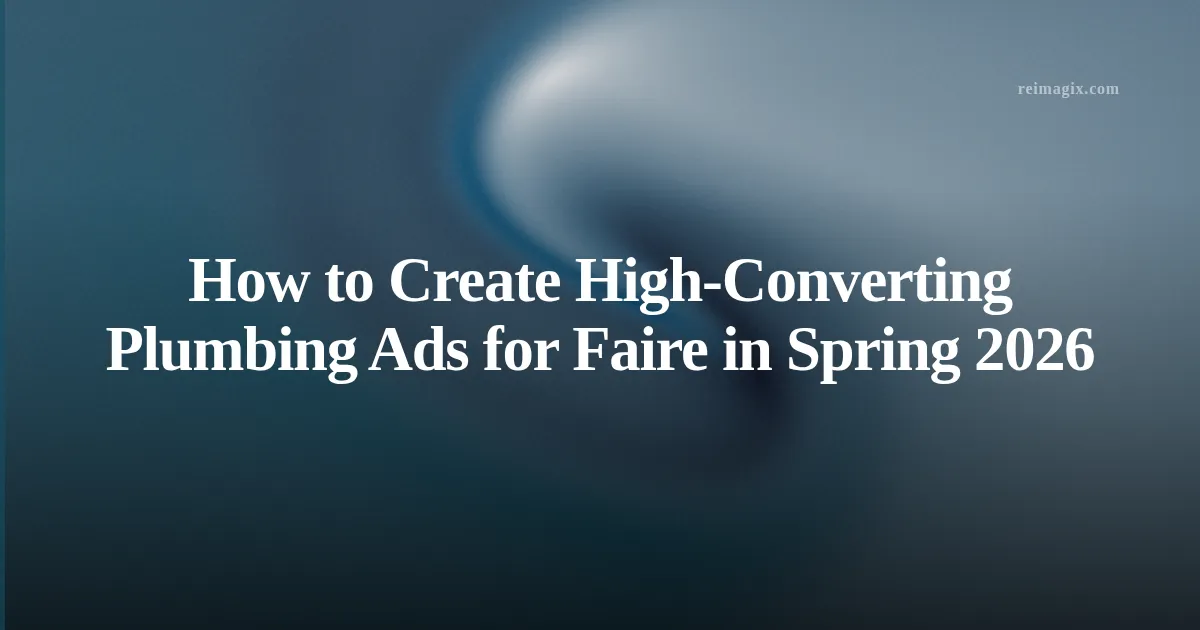 How to Create High-Converting Plumbing Ads for Faire in Spring 2026