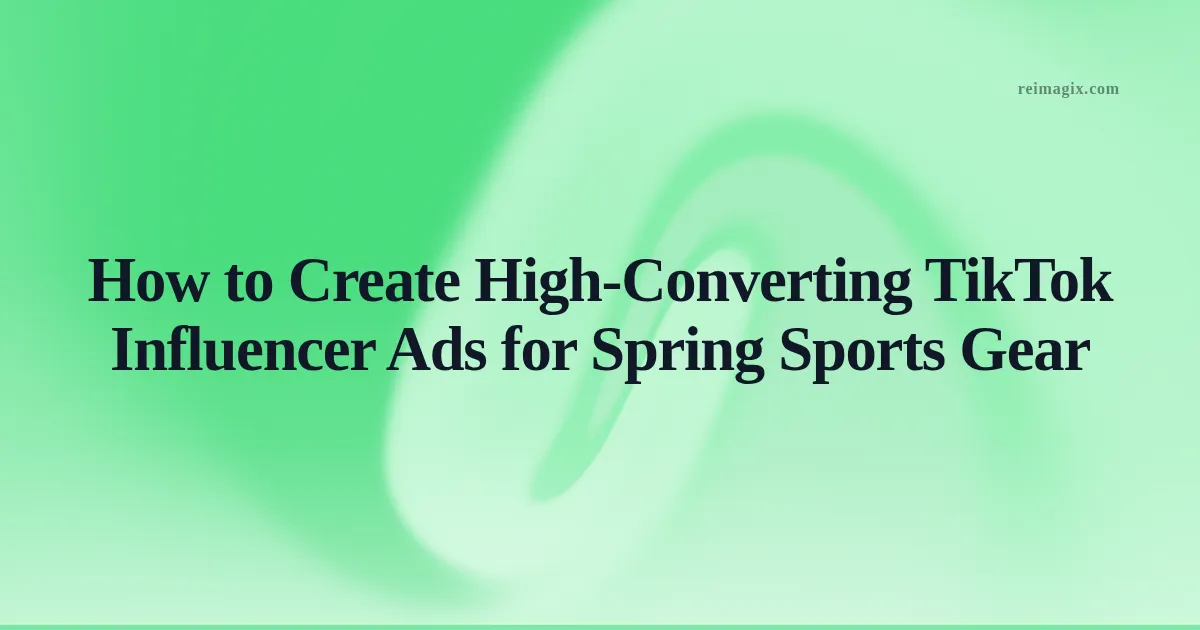 Screenshot of a TikTok influencer promoting spring sports gear with dynamic ad overlay