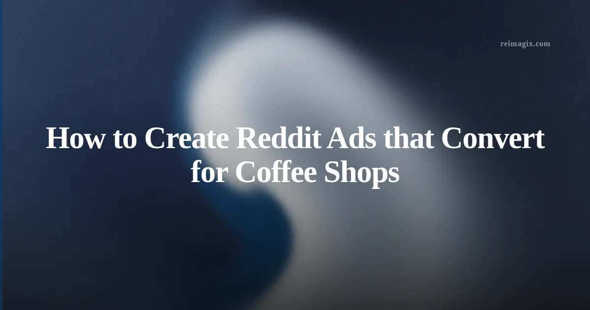 Coffee shop owner analyzing Reddit ad performance on a laptop beside a steaming cup of coffee
