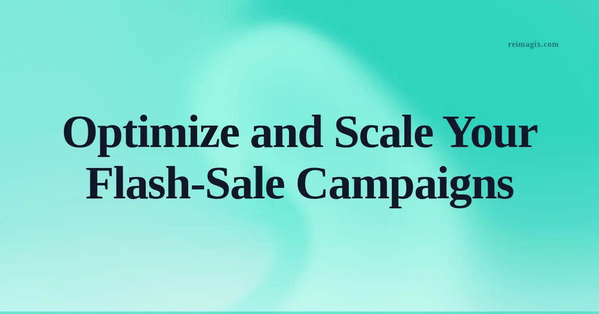 Optimize and Scale Your Flash‑Sale Campaigns