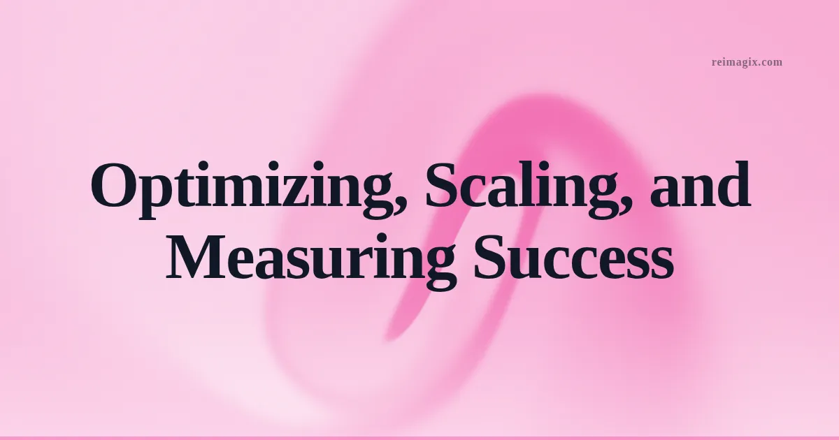 Optimizing, Scaling, and Measuring Success