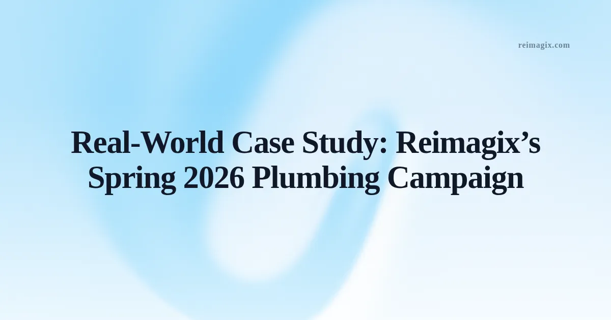 Real‑World Case Study: Reimagix’s Spring 2026 Plumbing Campaign