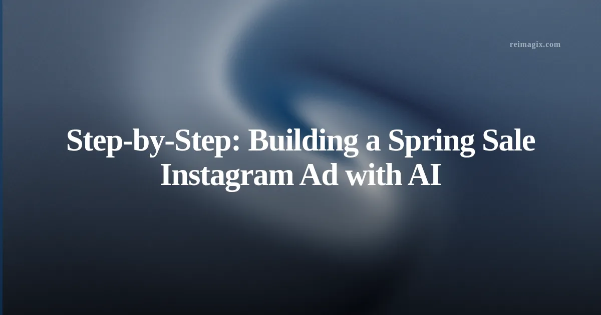 Step‑by‑Step: Building a Spring Sale Instagram Ad with AI