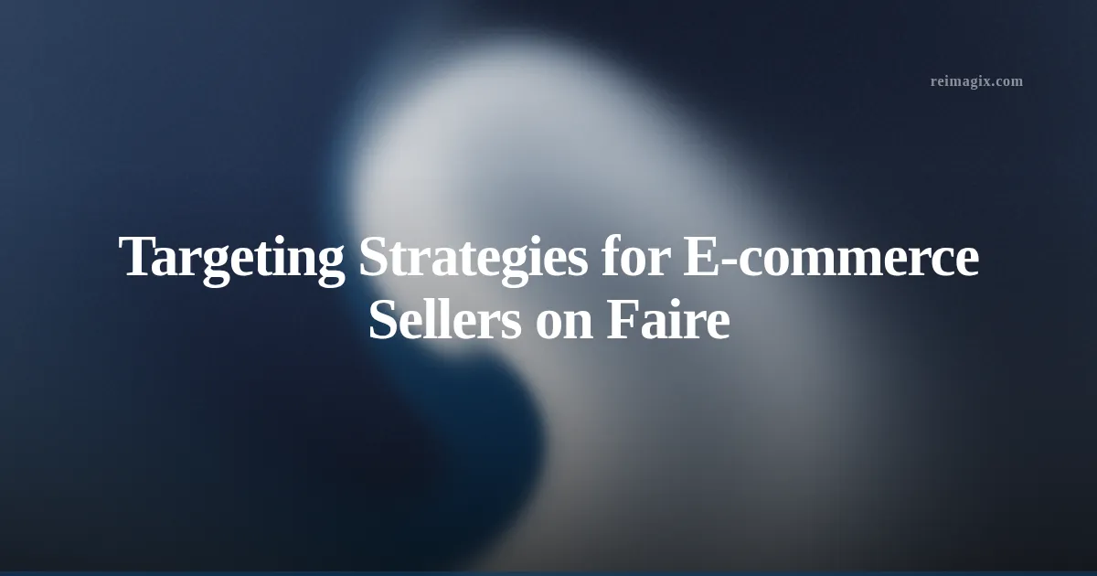 Targeting Strategies for E‑commerce Sellers on Faire