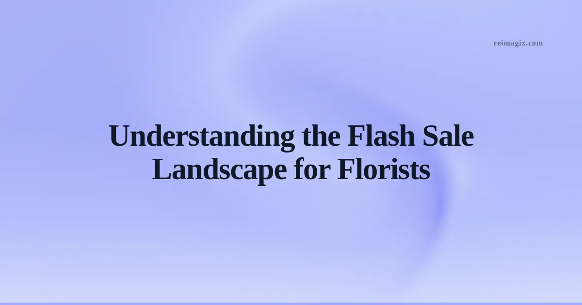 Understanding the Flash Sale Landscape for Florists