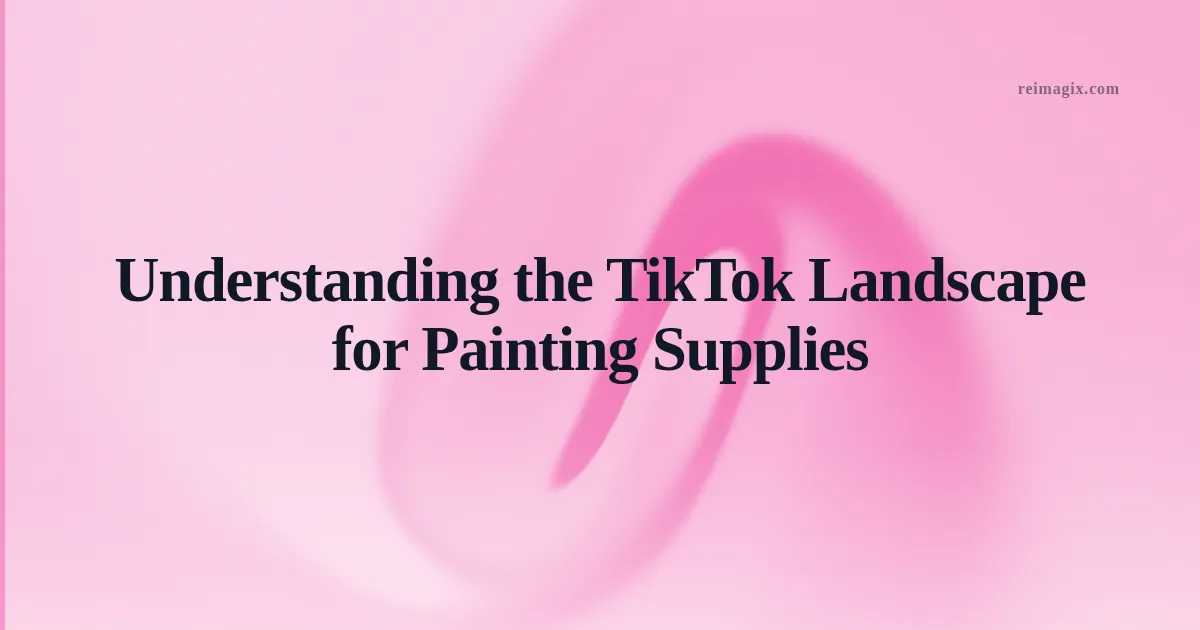 Understanding the TikTok Landscape for Painting Supplies