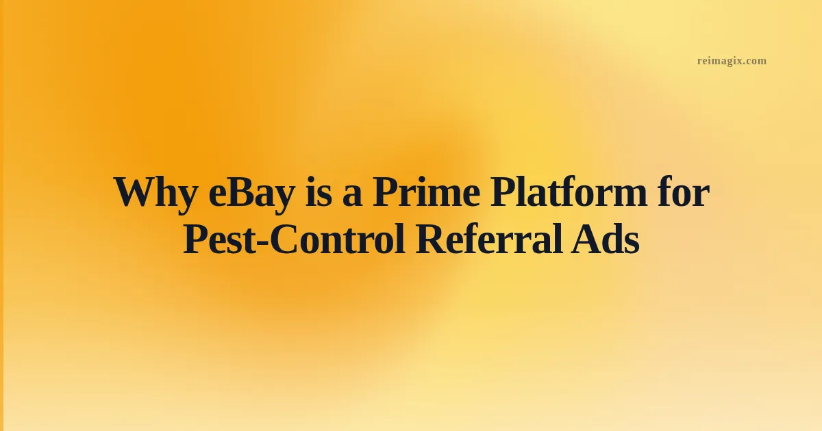 Why eBay is a Prime Platform for Pest‑Control Referral Ads