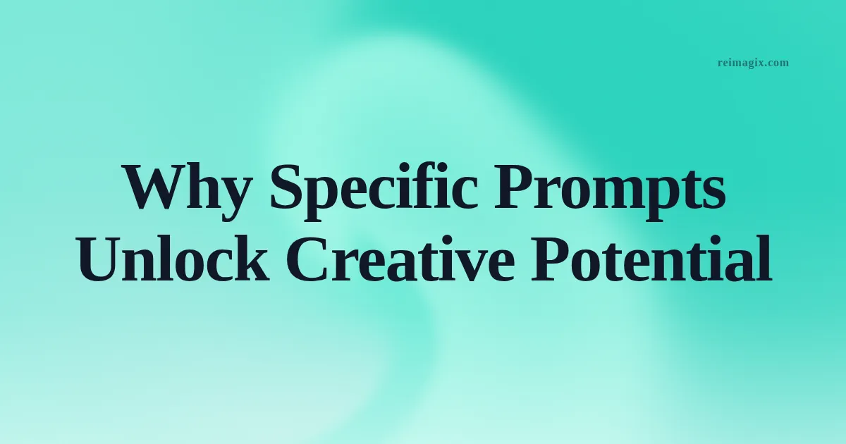 Why Specific Prompts Unlock Creative Potential