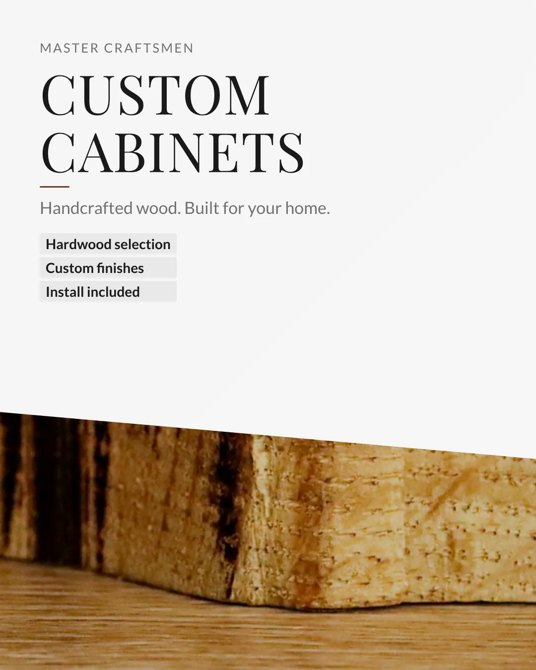 Carpentry Ad Examples - 4:5 format