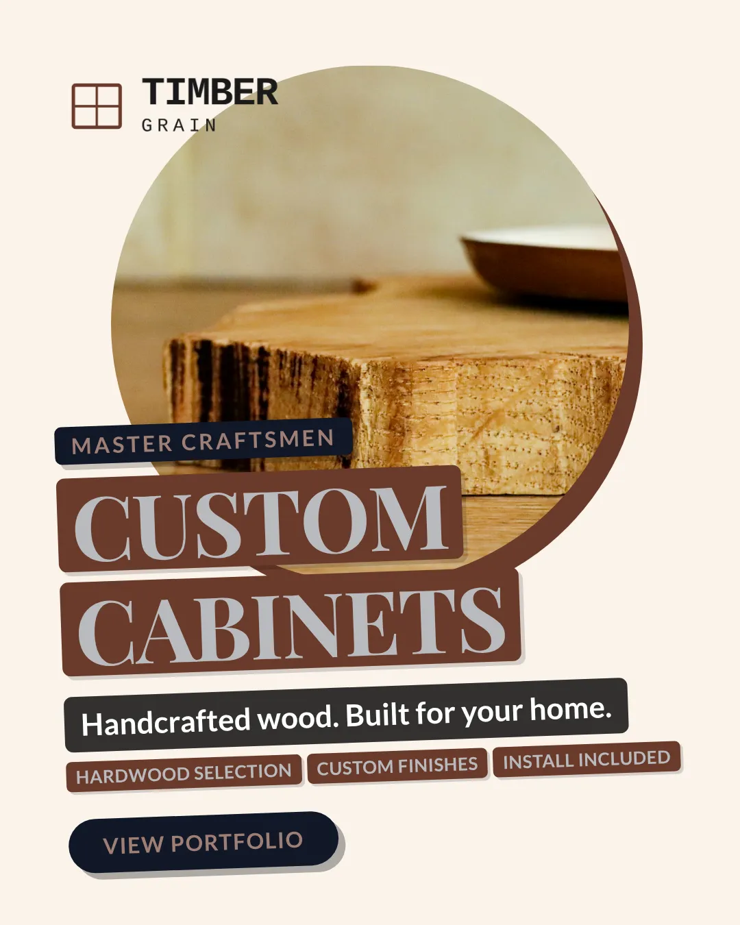 Carpentry Ad Examples - 4:5 format