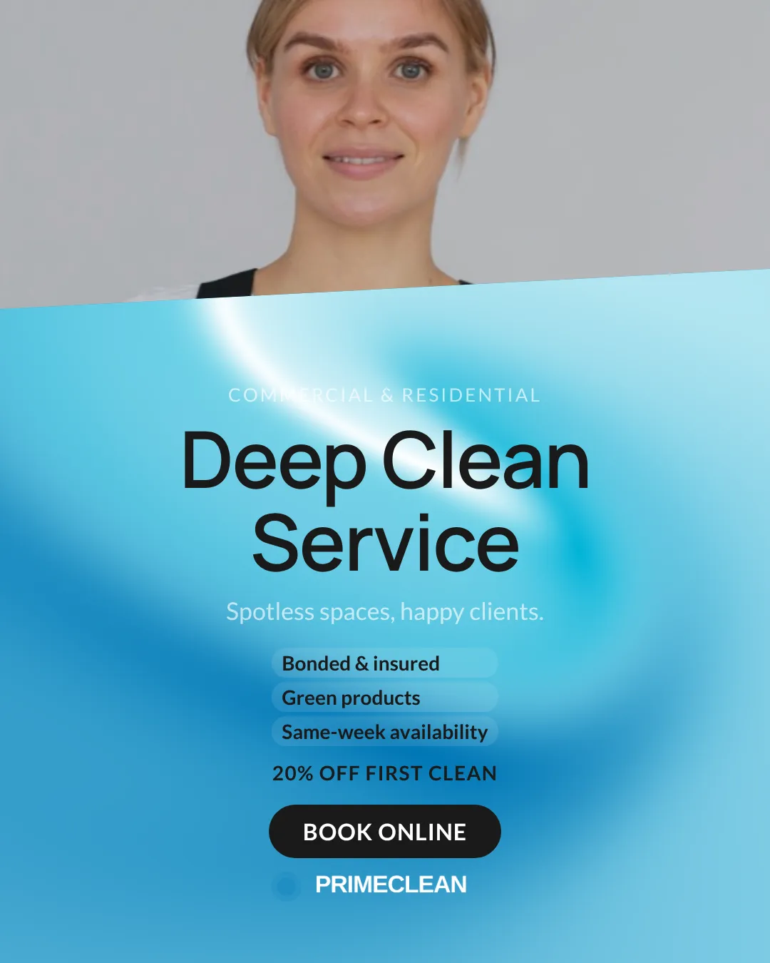 Cleaning Services Ad Examples - 4:5 format