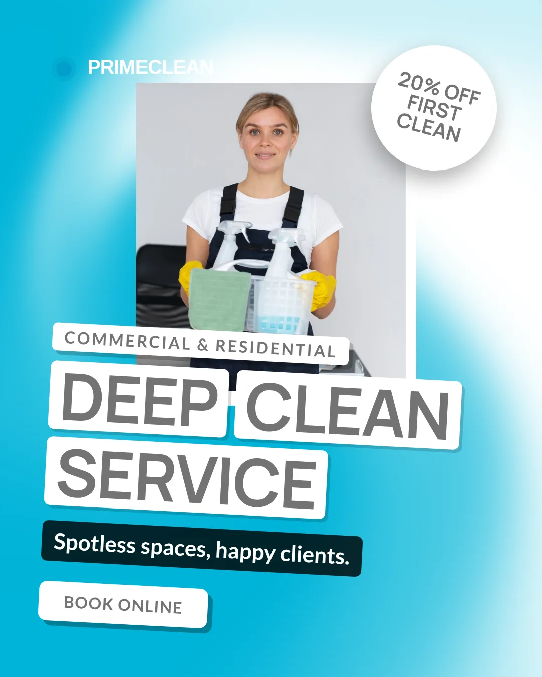 Cleaning Services Ad Examples - 4:5 format