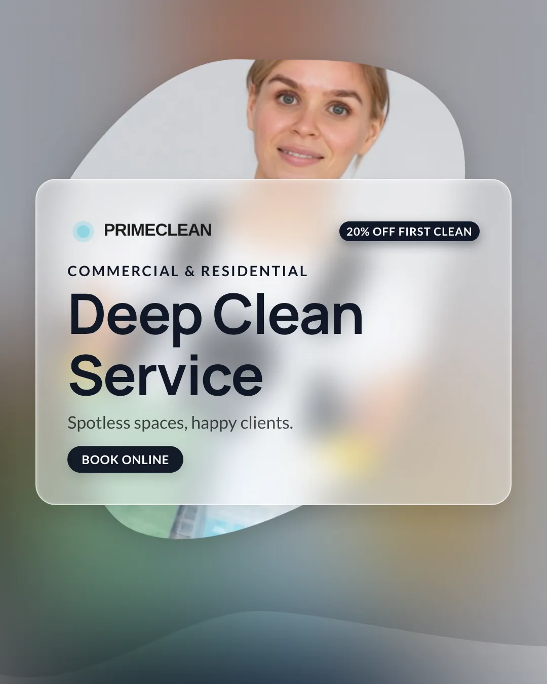 Cleaning Services Ad Examples - 4:5 format