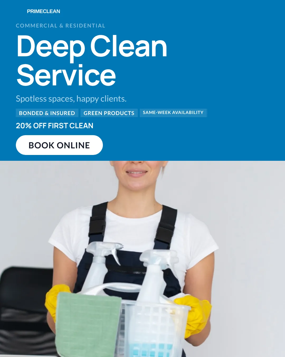 Cleaning Services Ad Examples - 4:5 format