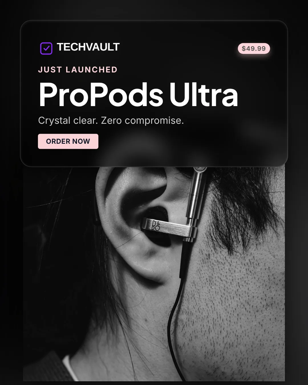Electronics Instagram Portrait Split Layout Ad Example
