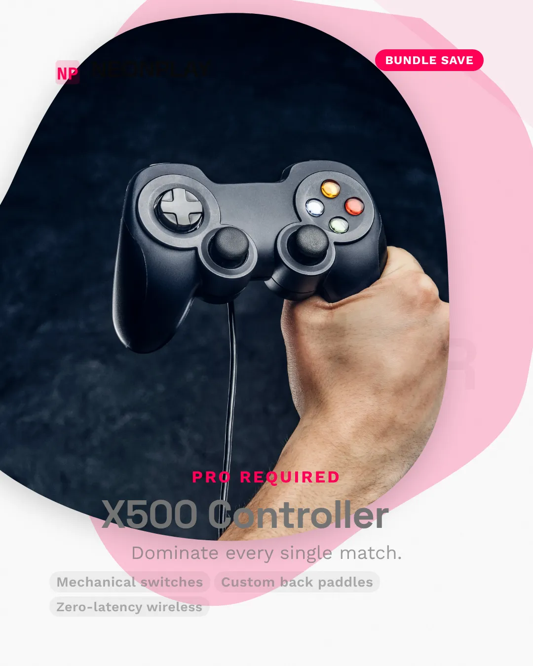 Gaming Instagram Portrait Centered Hero Ad Example