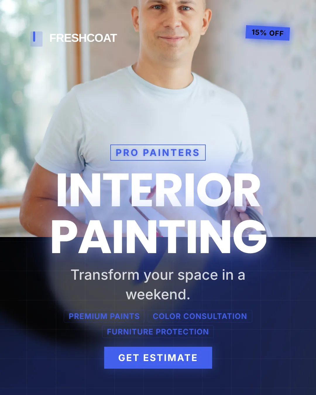 Painting Instagram Portrait Overlay Panel Ad Example