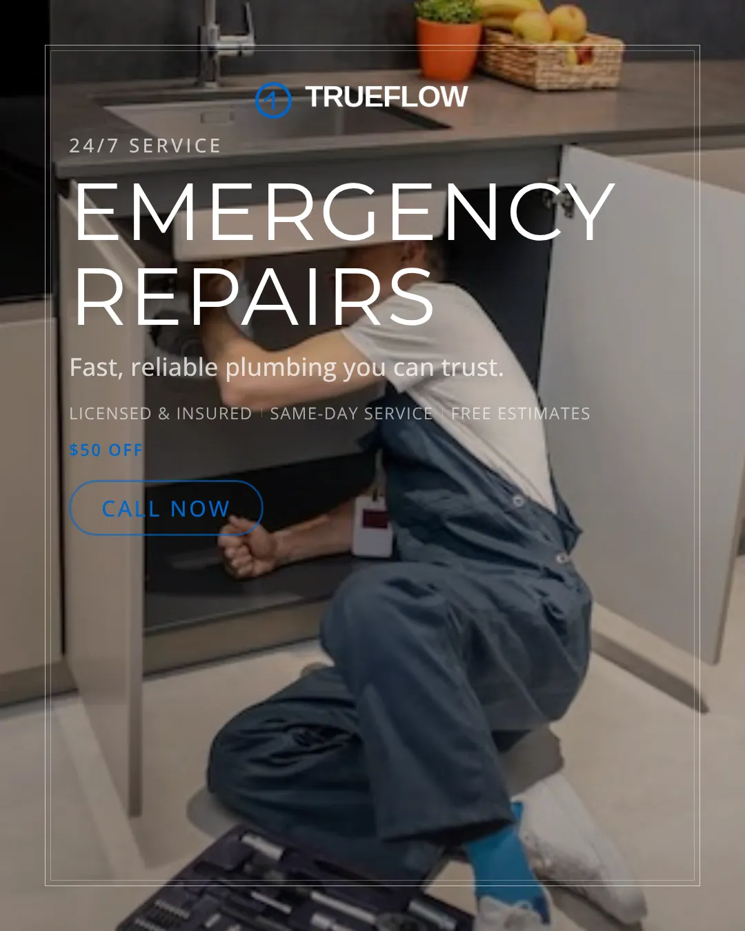 Plumbing Instagram Portrait Luxury Frame Ad Example