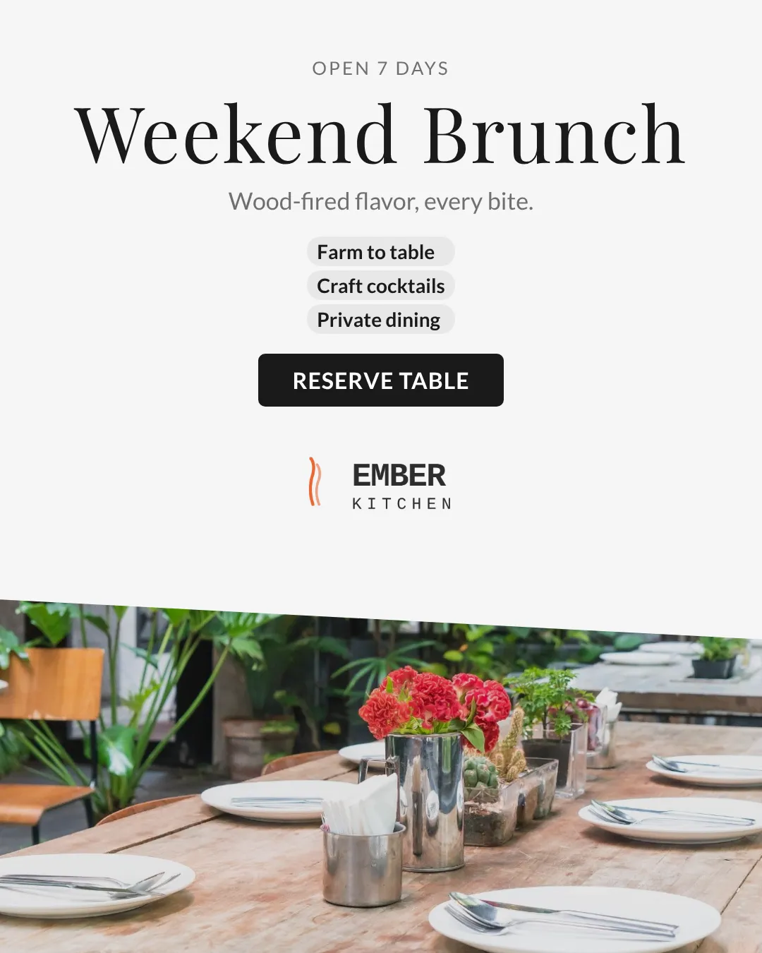 Restaurants Ad Examples - 4:5 format