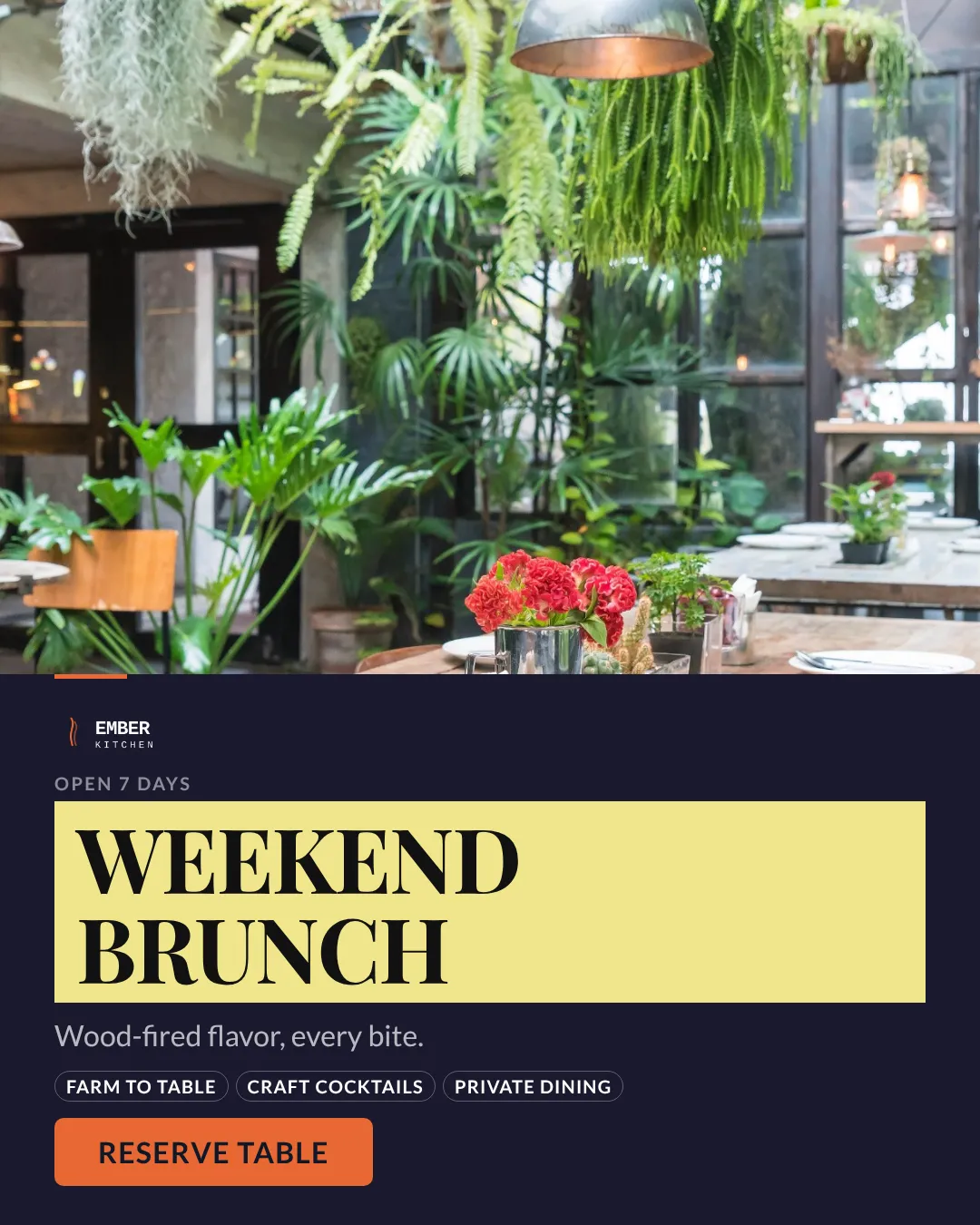 Restaurants Ad Examples - 4:5 format