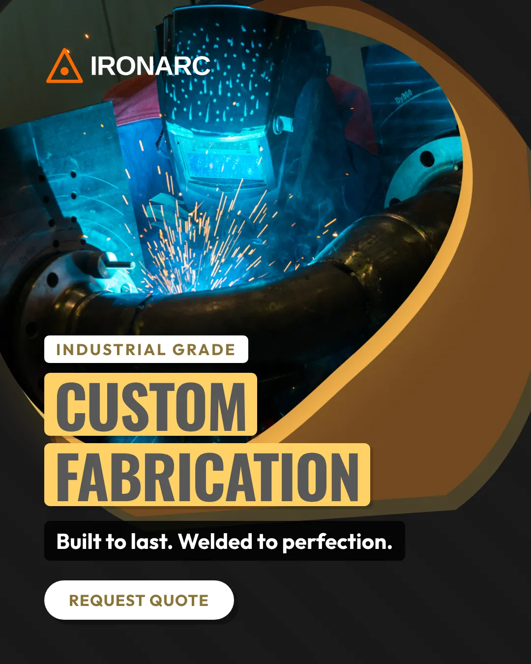 Welding Instagram Portrait Logo Card Ad Example